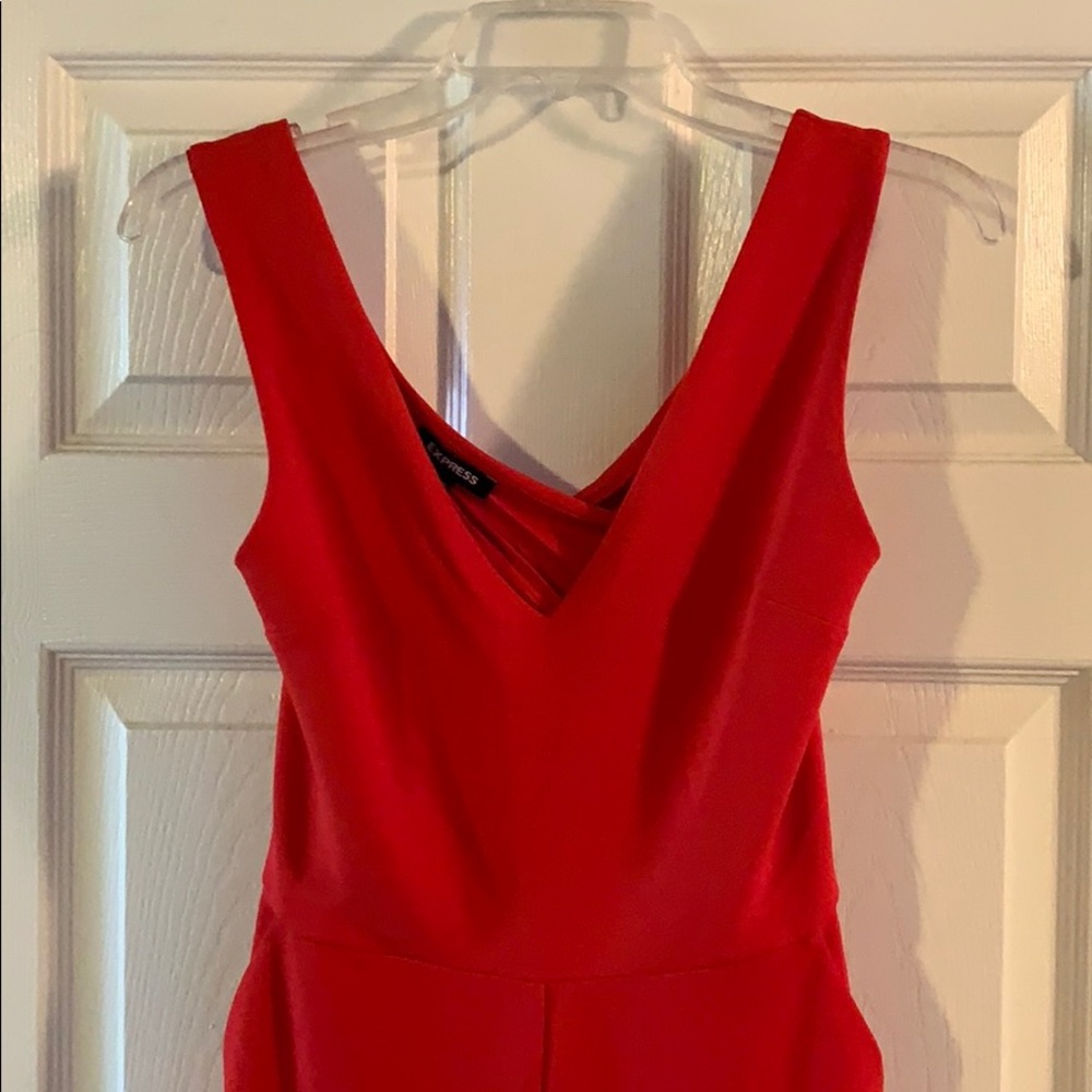 Red Crossback Jumpsuit